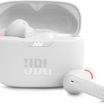 JBL TUNE 230NC TWS, Cuffie senza fili wifi Bluetooth, colore bianco, microfono integrato, per musica, sport e chiamate, autonomia fino a 40h