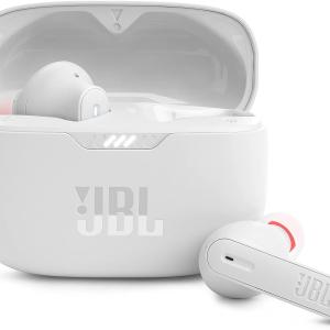 JBL TUNE 230NC TWS, Cuffie senza fili wifi Bluetooth, colore bianco, microfono integrato, per musica, sport e chiamate, autonomia fino a 40h
