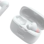 JBL TUNE 230NC TWS, Cuffie senza fili wifi Bluetooth, colore bianco, microfono integrato, per musica, sport e chiamate, autonomia fino a 40h