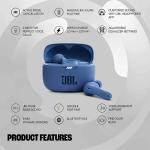 JBL TUNE 230NC TWS, Cuffie senza fili wifi Bluetooth, colore blu, microfono integrato, per musica, sport e chiamate, autonomia fino a 40h