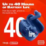 JBL TUNE 230NC TWS, Cuffie senza fili wifi Bluetooth, colore blu, microfono integrato, per musica, sport e chiamate, autonomia fino a 40h