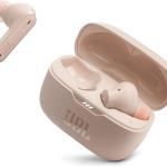 JBL TUNE 230NC TWS, Cuffie senza fili wifi Bluetooth, colore sabbia, microfono integrato, per musica, sport e chiamate, autonomia fino a 40h