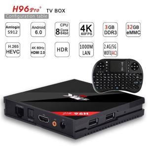 H96 PRO PLUS Amlogic S912 Octa Core 3GB+32GB Android 6.0 Player TV Box Set-top - IPTV
