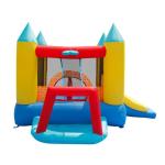 Grande Castello, 4 in 1, gonfiabile, scivolo doppio, gioco per bambini, tappeto saltarello, Happy Hop