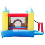 Grande Castello, 4 in 1, gonfiabile, scivolo doppio, gioco per bambini, tappeto saltarello, Happy Hop