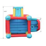 Grande Castello, 4 in 1, gonfiabile, scivolo doppio, gioco per bambini, tappeto saltarello, Happy Hop
