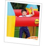 Grande Castello, 4 in 1, gonfiabile, scivolo doppio, gioco per bambini, tappeto saltarello, Happy Hop