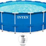 Piscina Fuori Terra da Esterno Tonda Intex Frame cm 366 H 76