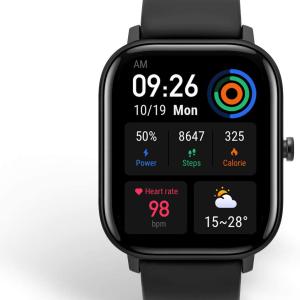 Amazfit Smartwatch GTS 2 Orologio Impermeabile con GPS, Contapassi, 12 Modalità Sport per Donna Uomo, nero