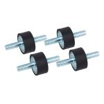 Supporti in gomma antivibrazioni 4 pezzi M8 30 × 15