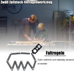 Righello di misurazione multi angolo con doppia asola, multiuso, per piastrelle, in alluminio, adatto per piastrellista, costruttori, artigiani, falegnami, falegnami e bricolage