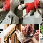 Righello di misurazione multi angolo con doppia asola, multiuso, per piastrelle, in alluminio, adatto per piastrellista, costruttori, artigiani, falegnami, falegnami e bricolage