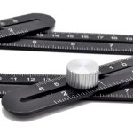 Righello di misurazione multi angolo con doppia asola, multiuso, per piastrelle, in alluminio, adatto per piastrellista, costruttori, artigiani, falegnami, falegnami e bricolage