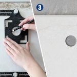 Righello di misurazione multi angolo con doppia asola singola, multiuso, per piastrelle, in alluminio, adatto per piastrellista, costruttori, artigiani, falegnami, falegnami e bricolage