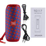 Haut-parleur stéréo portable, haut-parleur portable 5 x 2 Watt, Bluetooth, étanche, rouge