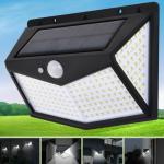 Faretto led, faro led, per esterno, energia solare, 212 LED, con sensore movimento