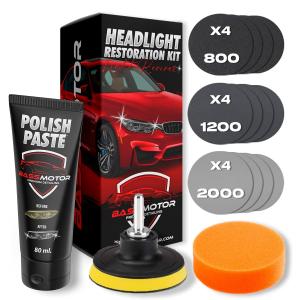 Kit Pulizia Fari Auto rigenerazione e lucidatura per fanali opachi e ingialliti