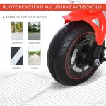 Triciclo Moto Elettrica Giocattolo per Bambini 18-36 Mesi con Musica e Fari Bianco e Rosso