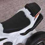 Triciclo Moto Elettrica Giocattolo per Bambini 18-36 Mesi con Musica e Fari Bianco e Rosso