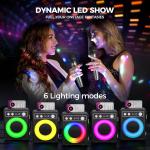 Karaoke portatile, altoparlante Bluetooth portatile con 2 microfoni wireless, sistema PA per adulti e bambini con luci LED, supporta TWS/Rec/FM/AUX/USB/TF per feste a casa