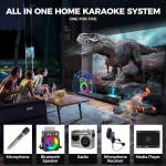 Karaoke portatile, altoparlante Bluetooth portatile con 2 microfoni wireless, sistema PA per adulti e bambini con luci LED, supporta TWS/Rec/FM/AUX/USB/TF per feste a casa