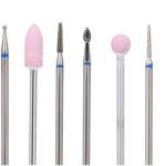 Punte per fresa unghie, set con 10 punte, varie forme e dimensioni in 2,35 mm, adatto per la manicure