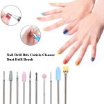 Punte per fresa unghie, set con 10 punte, varie forme e dimensioni in 2,35 mm, adatto per la manicure