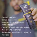 Gel antiscivolo, anti sudore, grip per mani sempre asciutte per una maggiore aderenza, trasparente, senza aloni, antibatterico, senza parabeni e petrolati, vegano