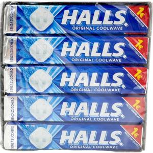 Halls Original Mentoliptus - Caramelle Rinfrescanti per la Gola - Confezione da 20 Stick