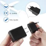 Adattatore di corrente elettrica da viaggio USA, a 2 pin per spina Europea, per dispositivi con alimentatore rete americana, 1 pezzo