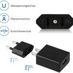 Adattatore di corrente elettrica da viaggio USA, a 2 pin per spina Europea, per dispositivi con alimentatore rete americana, 1 pezzo
