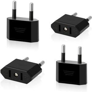 Adattatore di corrente elettrica da viaggio USA a 2 pin per spina Europea per dispositivi con alimentatore rete americana