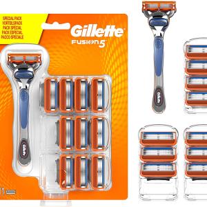 Gillette Fusion 5 Rasoio Uomo + 11 Lamette di Ricambio, Rasatura Confortevole