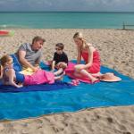 Telo mare anti sabbia, antisabbia, Sand Beach Mat, grande dimensione, rosa o blu