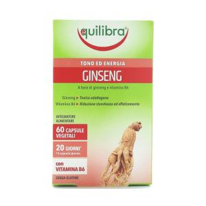 Ginseng Vegicaps, 60 perle, integratore alimentare, senza glutine, Equilibra