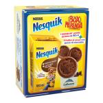Nesquik Snackbox, Pronto da Bere, Milchgetränk mit fettarmem Kakao, 3 fettarme Galbusera Shortbread, 207g pro Packung, Packung 20 Snack-Boxen