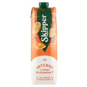 Ace, Bevanda a base di succhi di arancia, carota e limone, con vitamine A, E, 1 litro, Zuegg Skipper