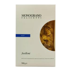 Fusillons étirés bronze BIO, 500g, semoule de blé dur bio Mat, Monograno Felicetti