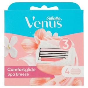 Gillette Venus Comfortglide Breeze Lamette di Ricambio per Rasoio Donna, Confezione da 4 Ricambi con 3 Lame, Design Performante, Pelle Protetta