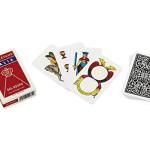 Cartes à jouer napolitaines, cartes à jouer régionales, étui rouge, Dal Negro, 10071