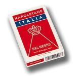 Cartes à jouer napolitaines, cartes à jouer régionales, étui rouge, Dal Negro, 10071