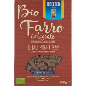 De Cecco Bio Farro integrale Ditali Rigati N°59 500 g
