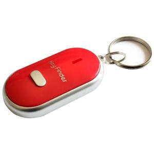 Cerca Trova chiavi, portachiavi con fischio e luce led, colore rosso