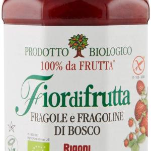 Rigoni di Asiago, confiture de fraises et confiture de fraises des bois, sans sucre, bio, 330g