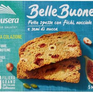 Galbusera Fette Biscottate Colazione Fichi e Nocciole Bellebuone, 200g
