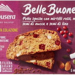Galbusera Belle Buone Fette Biscottate Mirtilli Rossi e Mandorle, 200g