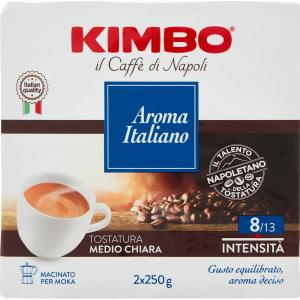 Kimbo, Caffe' aroma italiano, 250 gr, 2 confezione
