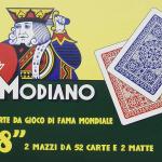 Carte da gioco Modiano, Carte da poker italiane, Ramino, Burraco, Scala quaranta, 54 x2 carte plastificate, mazzo da 98 carte