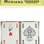 Carte da gioco Modiano, Carte da poker italiane, Ramino, Burraco, Scala quaranta, 54 x2 carte plastificate, mazzo da 98 carte