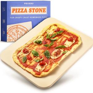 Pietra per pizza rettangolare per forno e barbecue, pietra refrattaria 38 x 30 cm, per cottura croccante